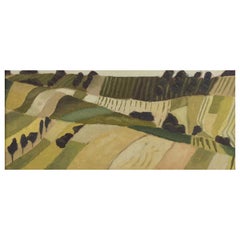 Bertel Granfelt, Listed Swedish Artist, Modernist Landscape, Oil on Board, 1960s Bertel Granfelt, Listed Swedish Artist, Modernist Landscape, Oil on Board, 1960s