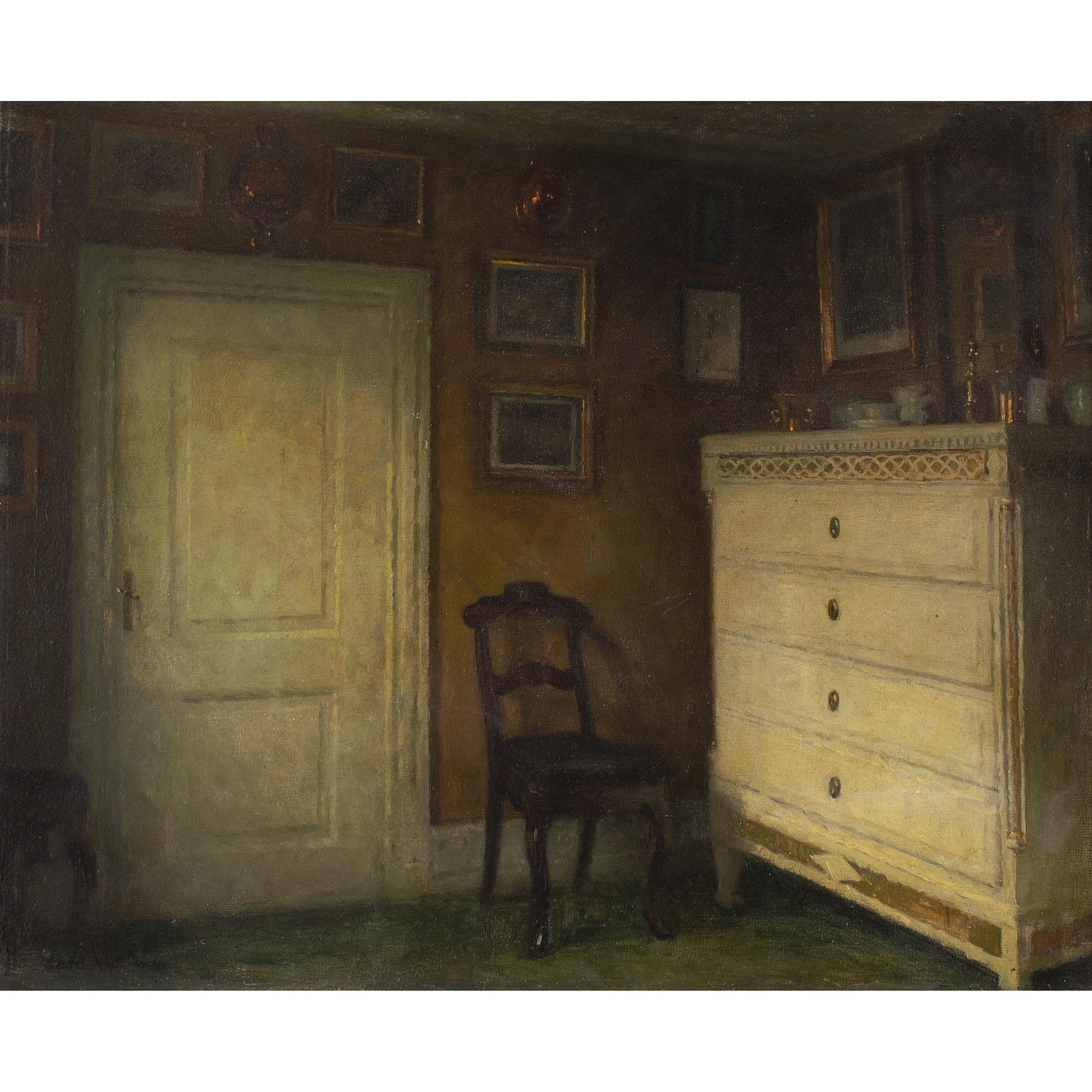 Bertel Hansen-Svaneke, Interior, Oil Painting For Sale 1