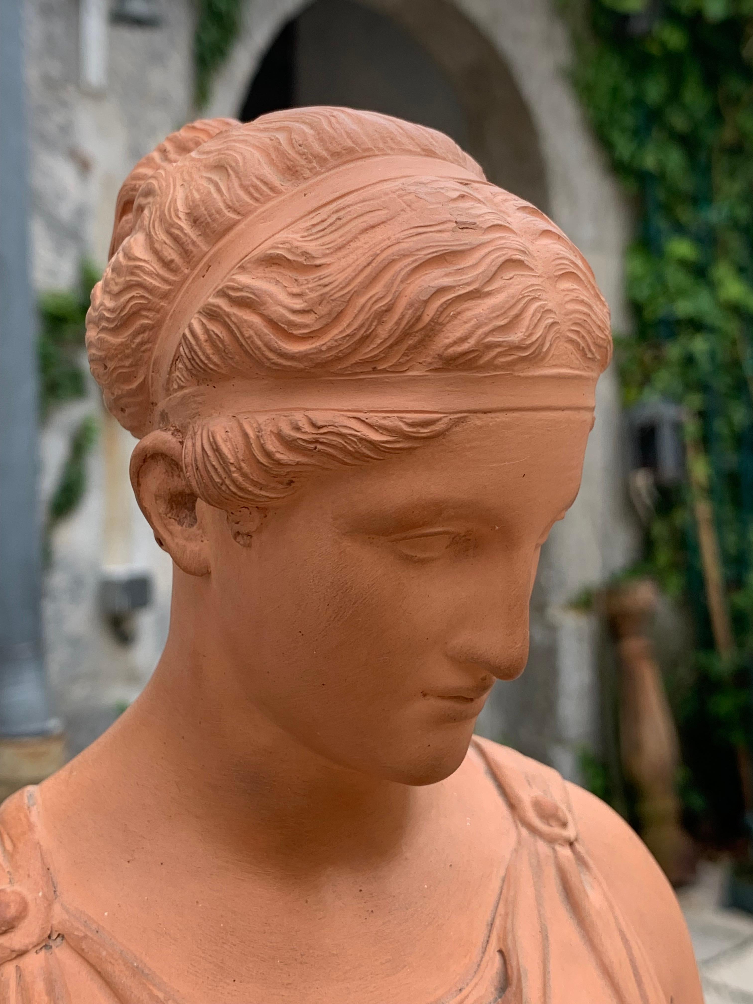 Ebe, serva degli dei, dopo Thorvaldsen grande figura in terracotta Hjorth Manufact - Sculpture Accademia di Bertel Thorvaldsen
