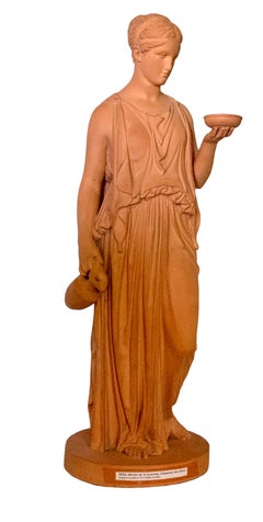 Hebe, Servant of Gods, after Thorvaldsen large terracotta figure Hjorth Manufact