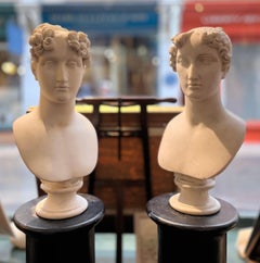 Portraits de vie de l'époque de la Régence en marbre