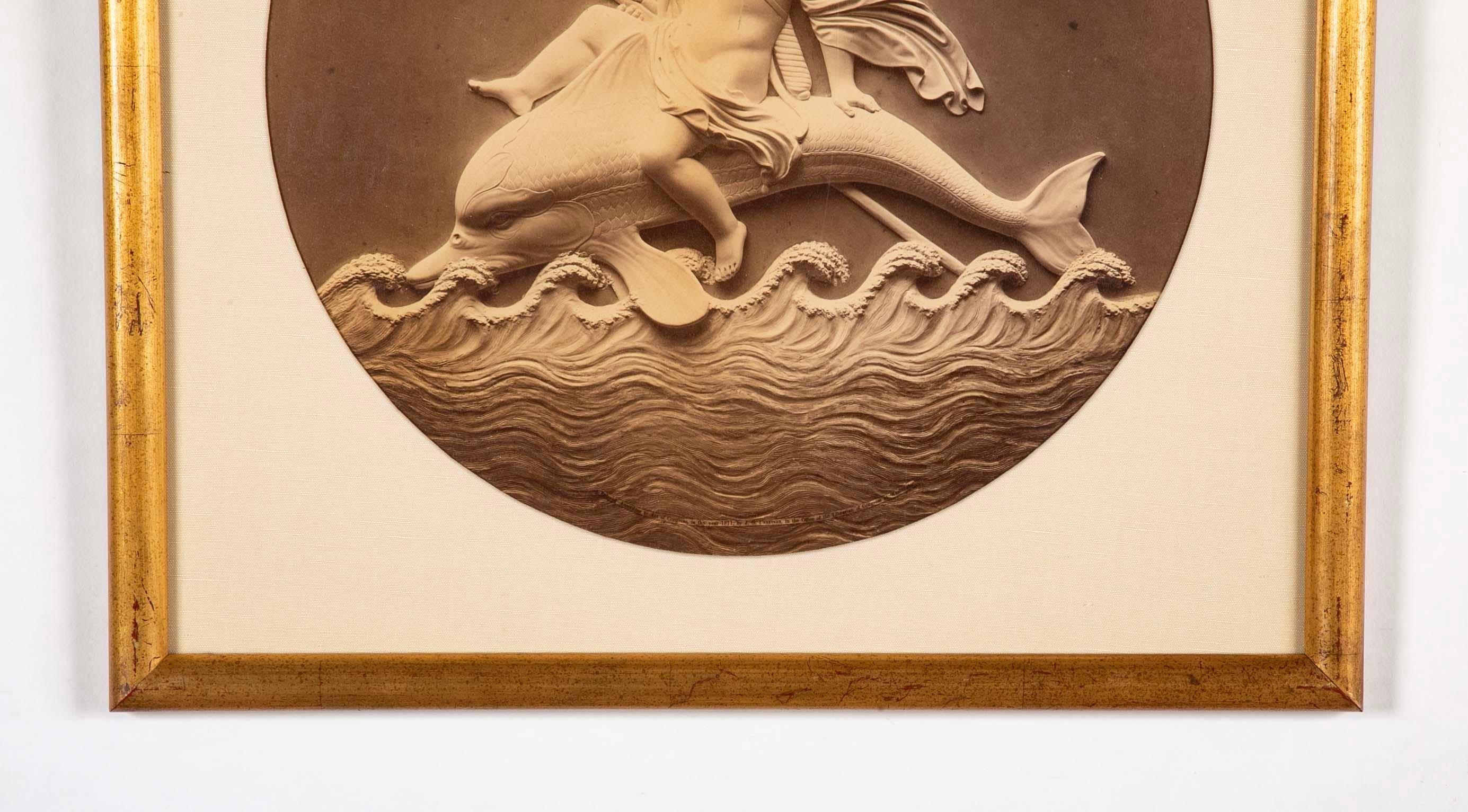 Juego de cuatro ''El reinado de Cupido sobre los cuatro elementos'' de Bertel Thorvaldsen Madera dorada en venta