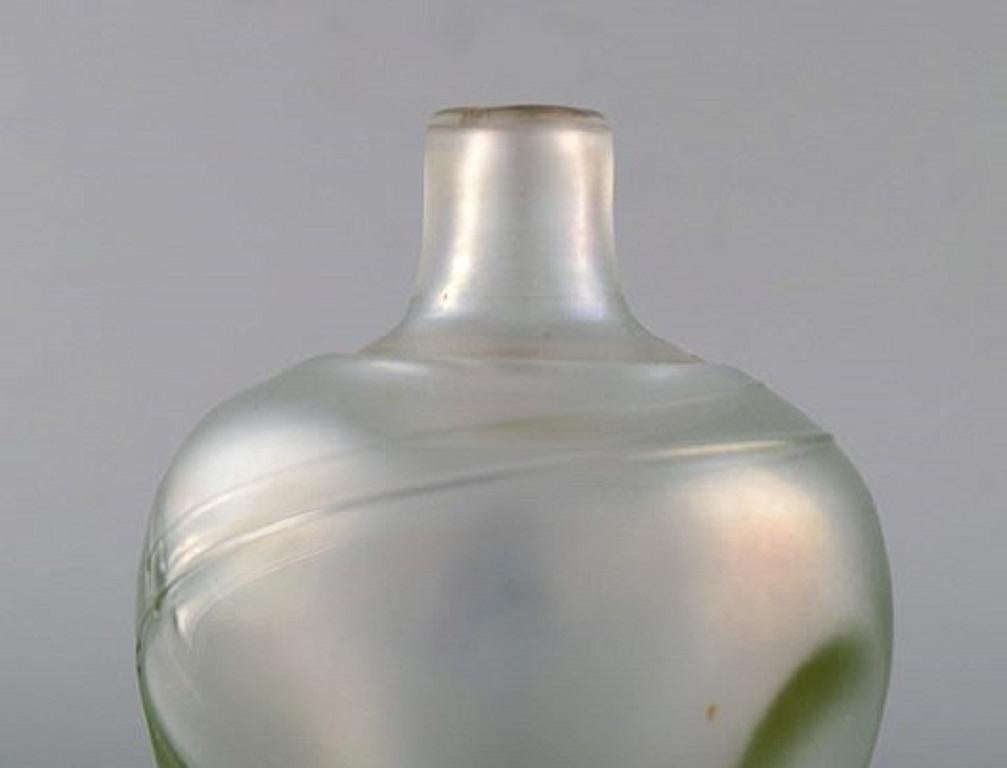 Scandinavian Modern Bertel Vallien for Kosta Boda, Sweden, Vase in Mouth-Blown Art Glass