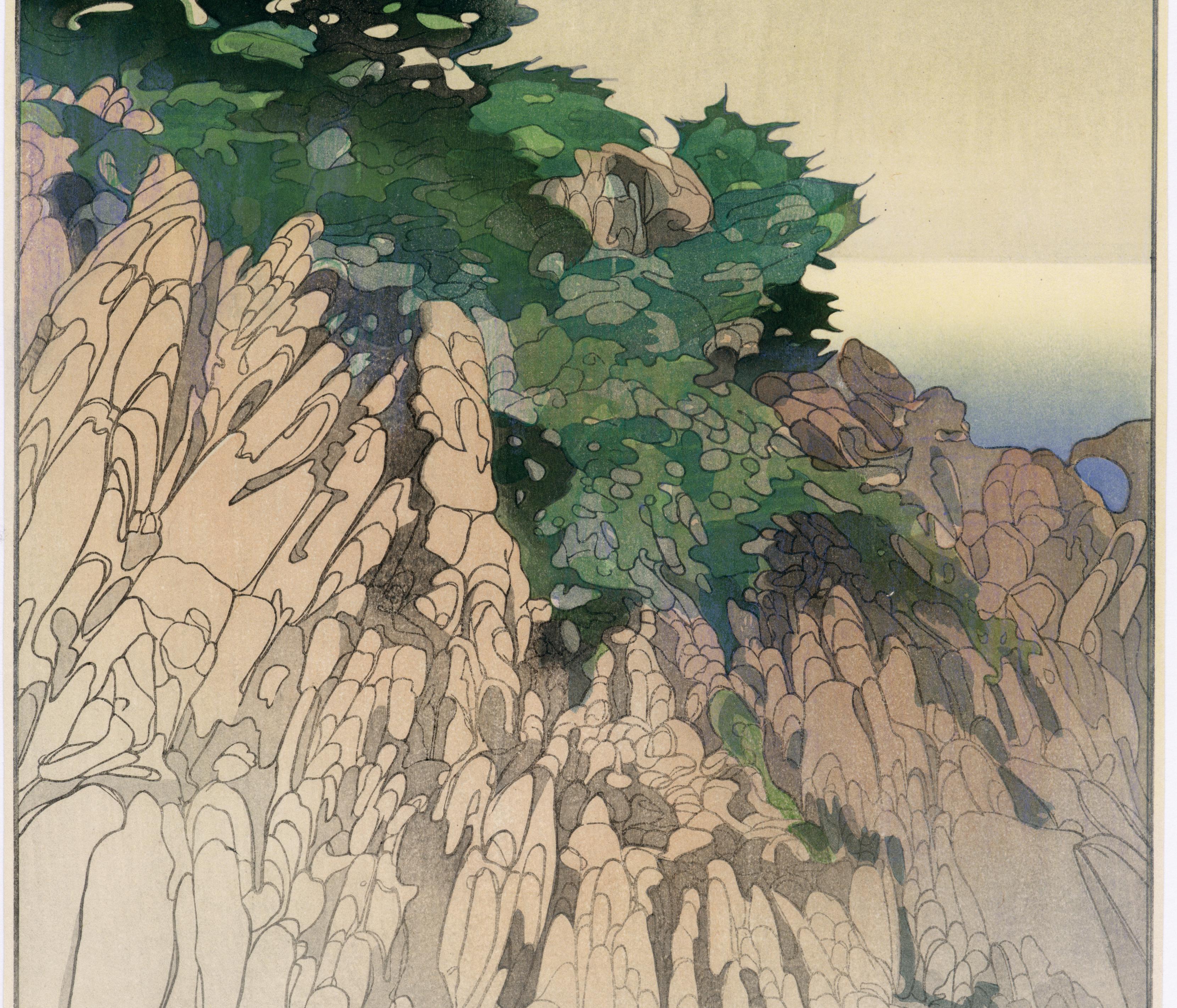 Point Lobos - Art Deco Print by Bertha Boynton Lum