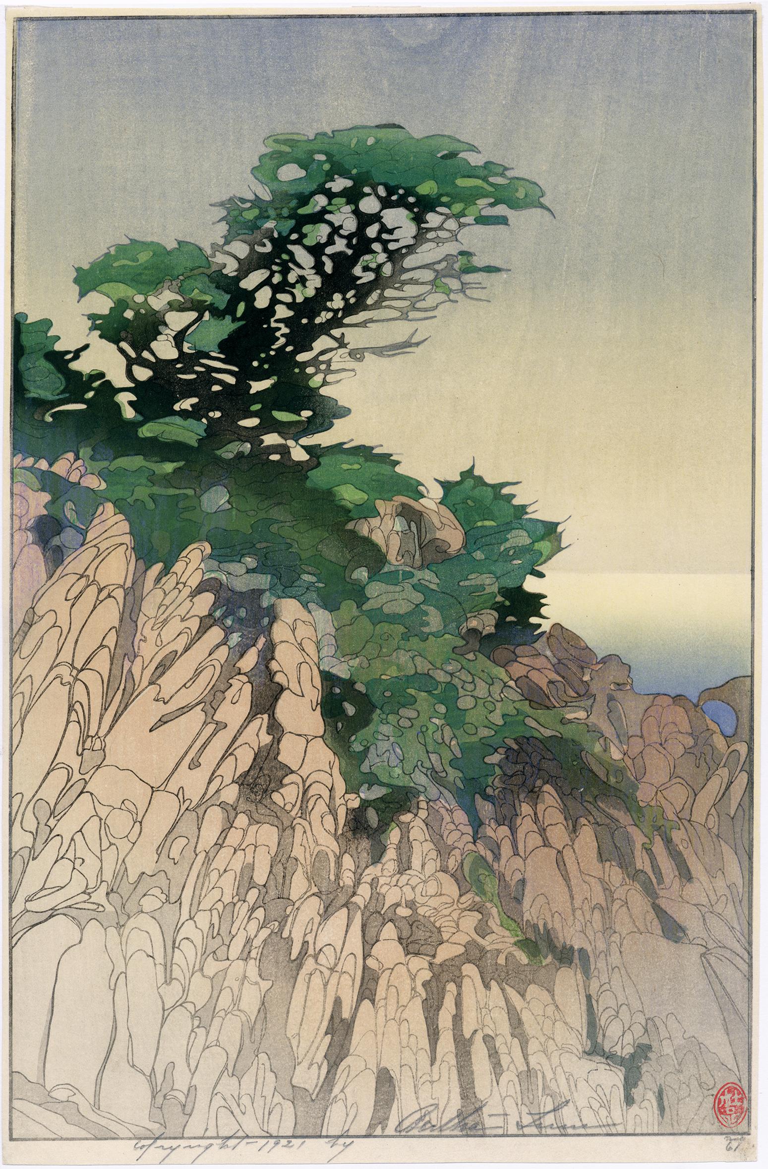 Bertha Boynton Lum Landscape Print - Point Lobos