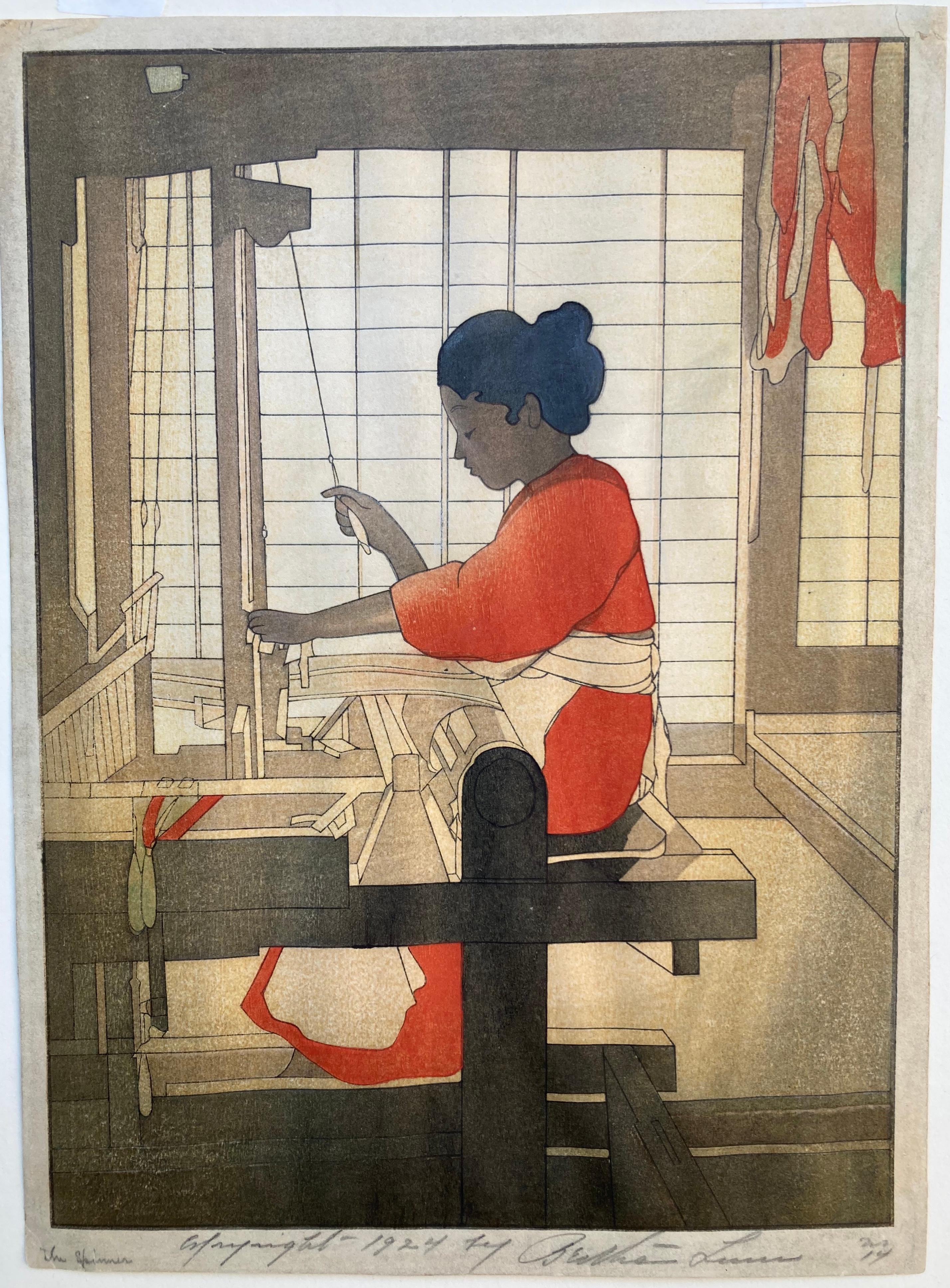 THE SPINNER aka Weaver - Print by Bertha Boynton Lum