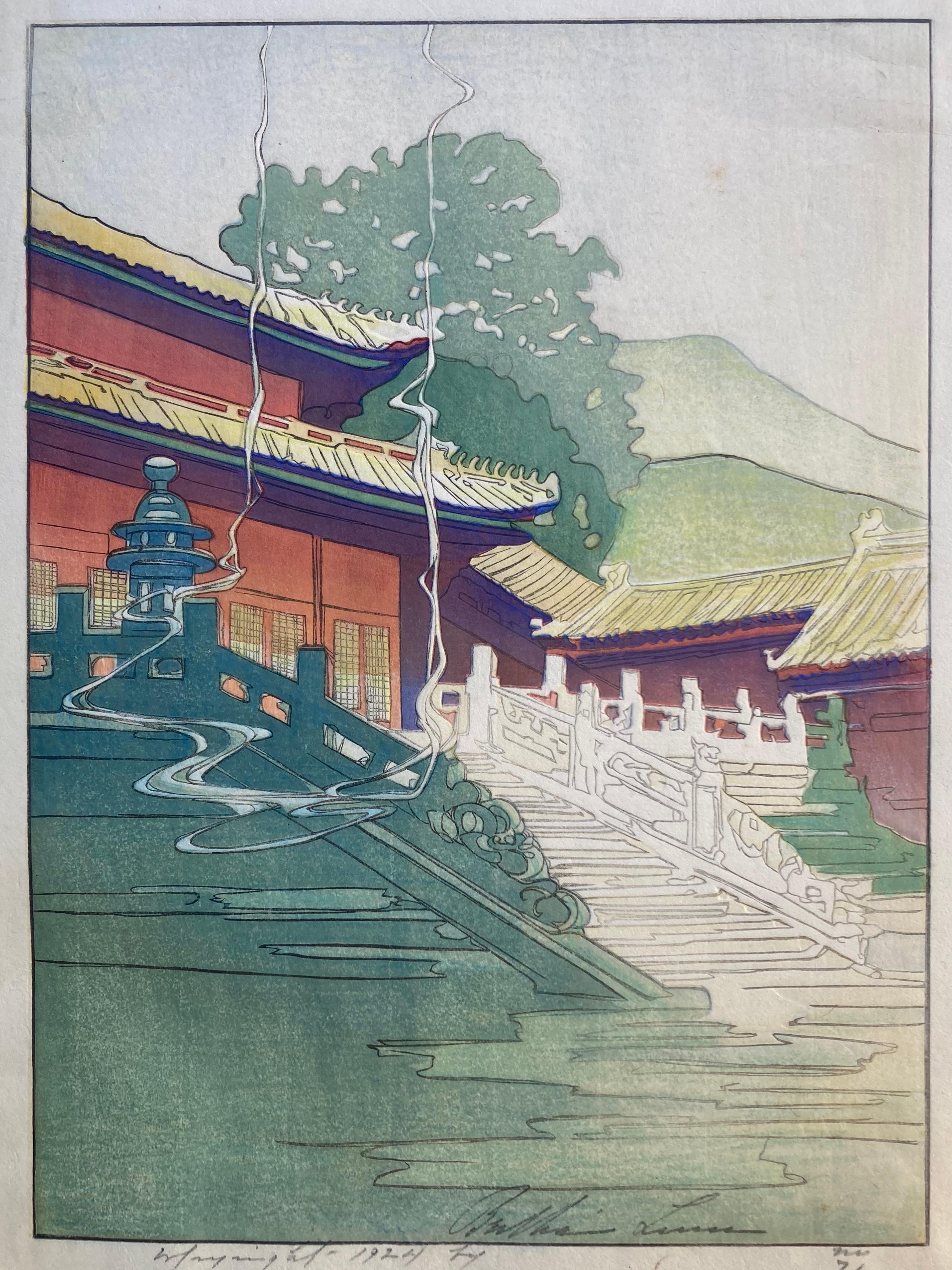 Bertha Boynton Lum Print - TAN SHI SOU, WHITE SNAKE TMPLE