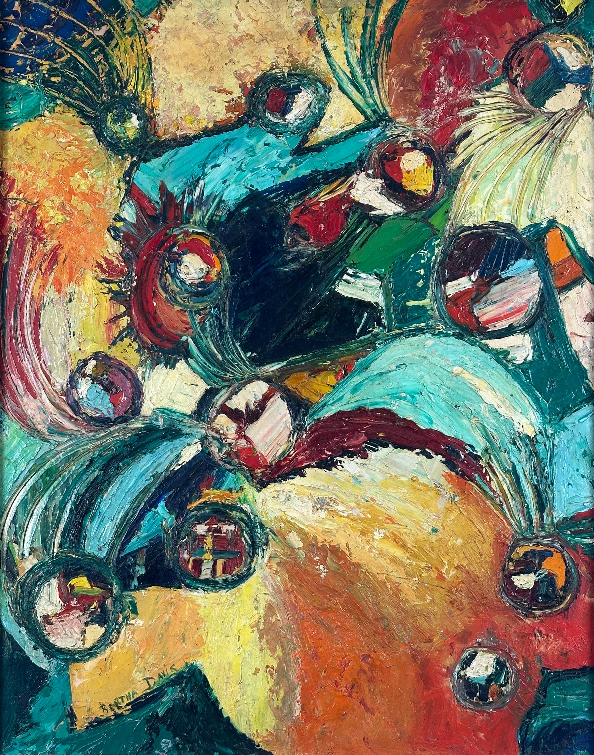Senza titolo (Pittura espressionista astratta) - Painting di Bertha Davis