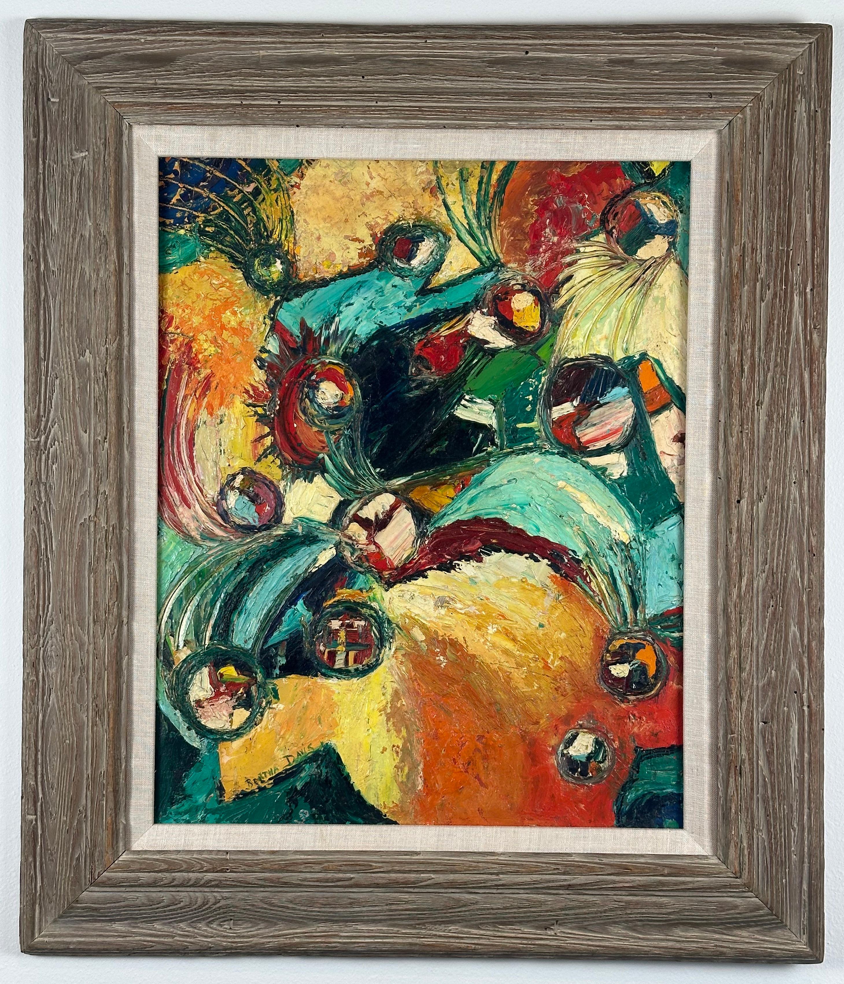Abstract Painting di Bertha Davis - Senza titolo (Pittura espressionista astratta)
