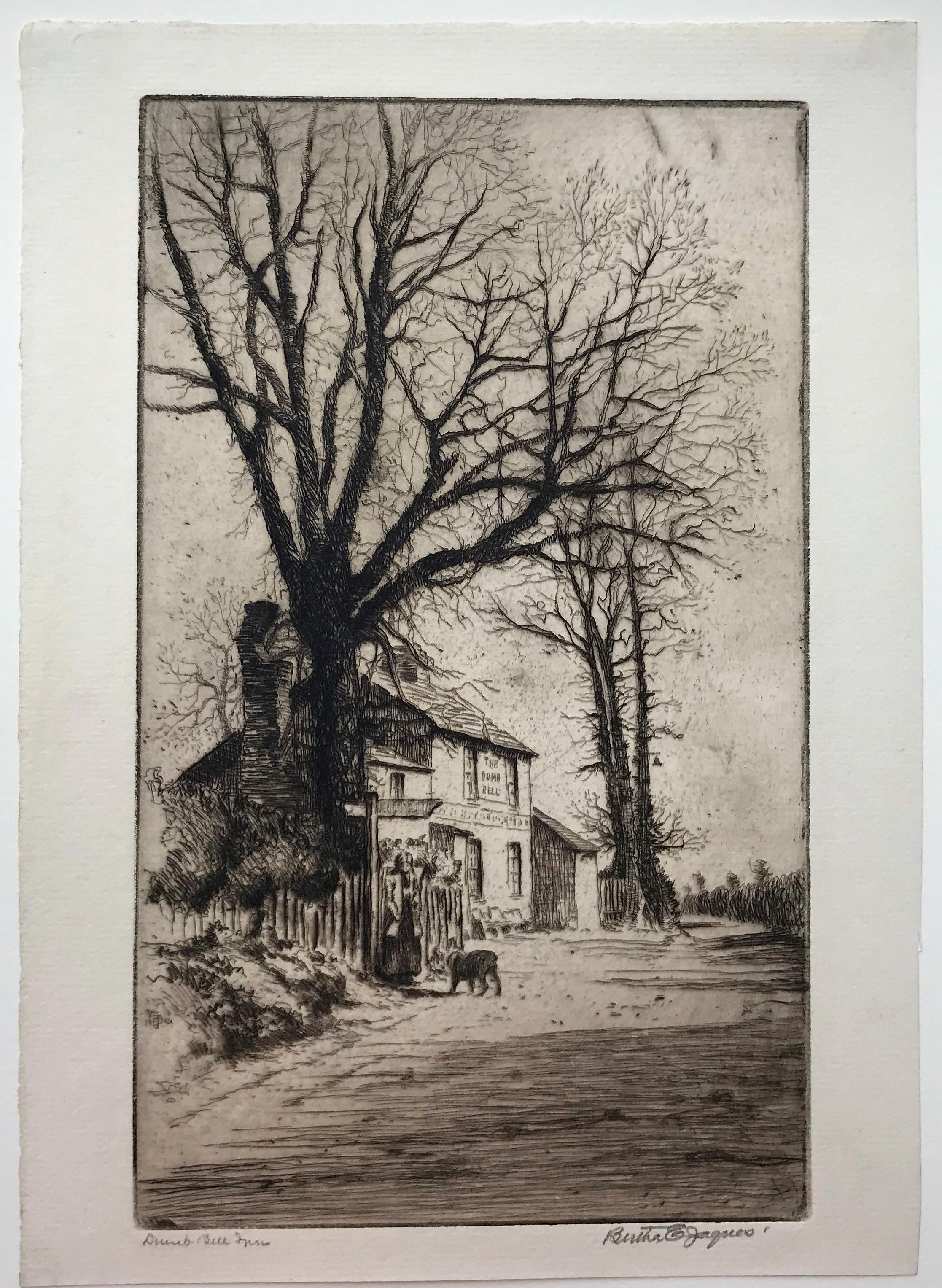 Dumb Bell Inn -- Near London.  – Print von Bertha Evelyn Clausen Jaques