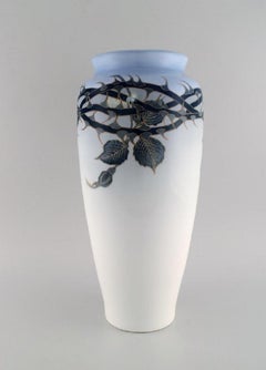 Bertha Nathanielsen for Royal Copenhagen, Large Unique Art Nouveau Vase