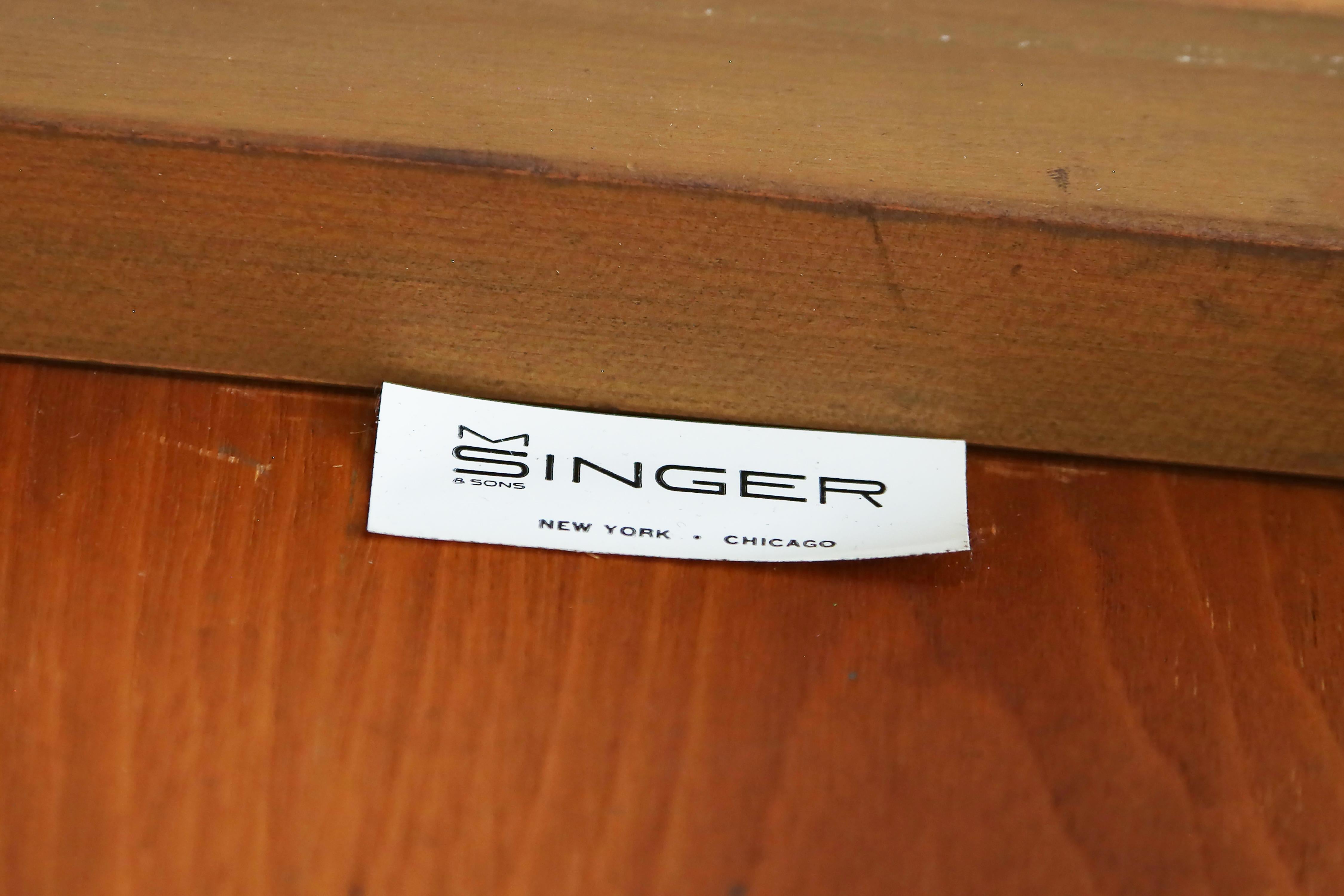 Bertha Schaefer (Attr) pour Singer & Sons Flip Top Dining Table en vente 4