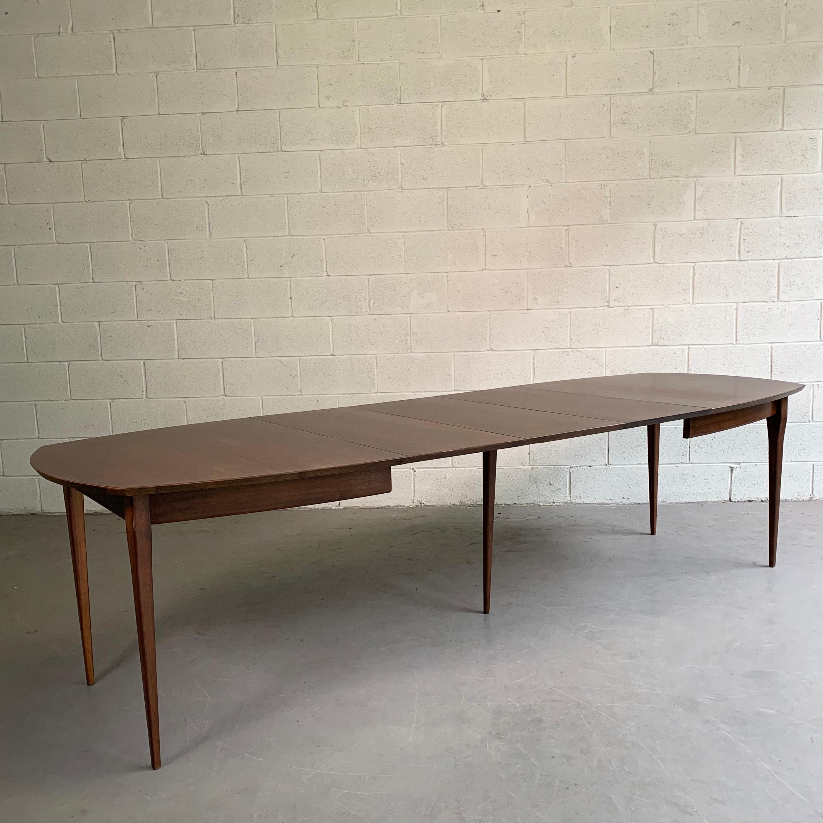 Bertha Schaefer for M. Singer & Sons Walnut Extension Dining Table 2