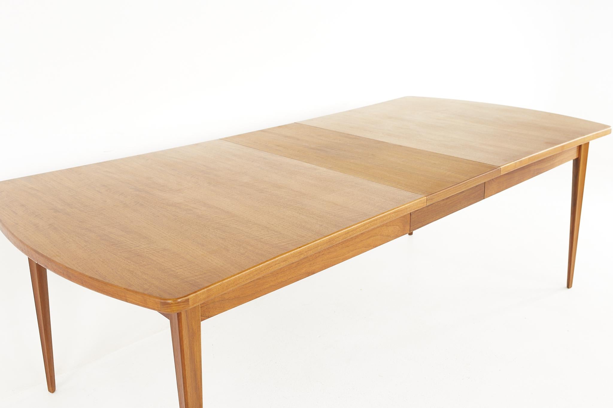 Bertha Schaefer for Singer and Sons Mid Century Walnut Expanding Dining Table 4