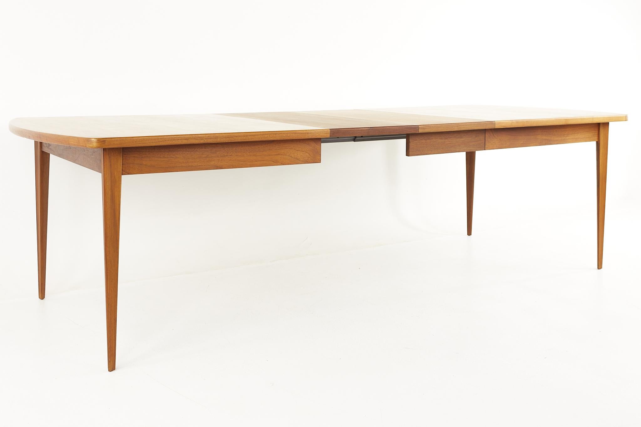 Bertha Schaefer for Singer and Sons Mid Century Walnut Expanding Dining Table 5