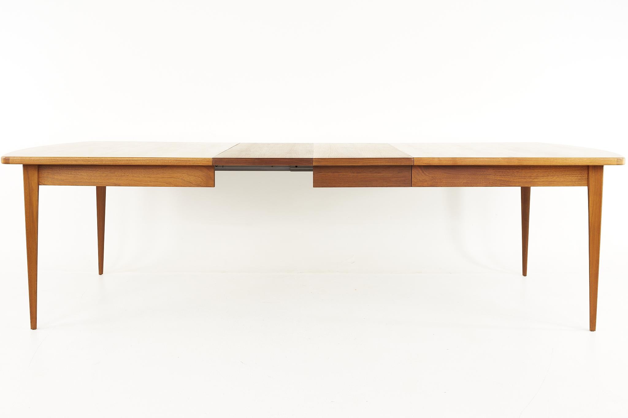 Bertha Schaefer for Singer and Sons Mid Century Walnut Expanding Dining Table 6