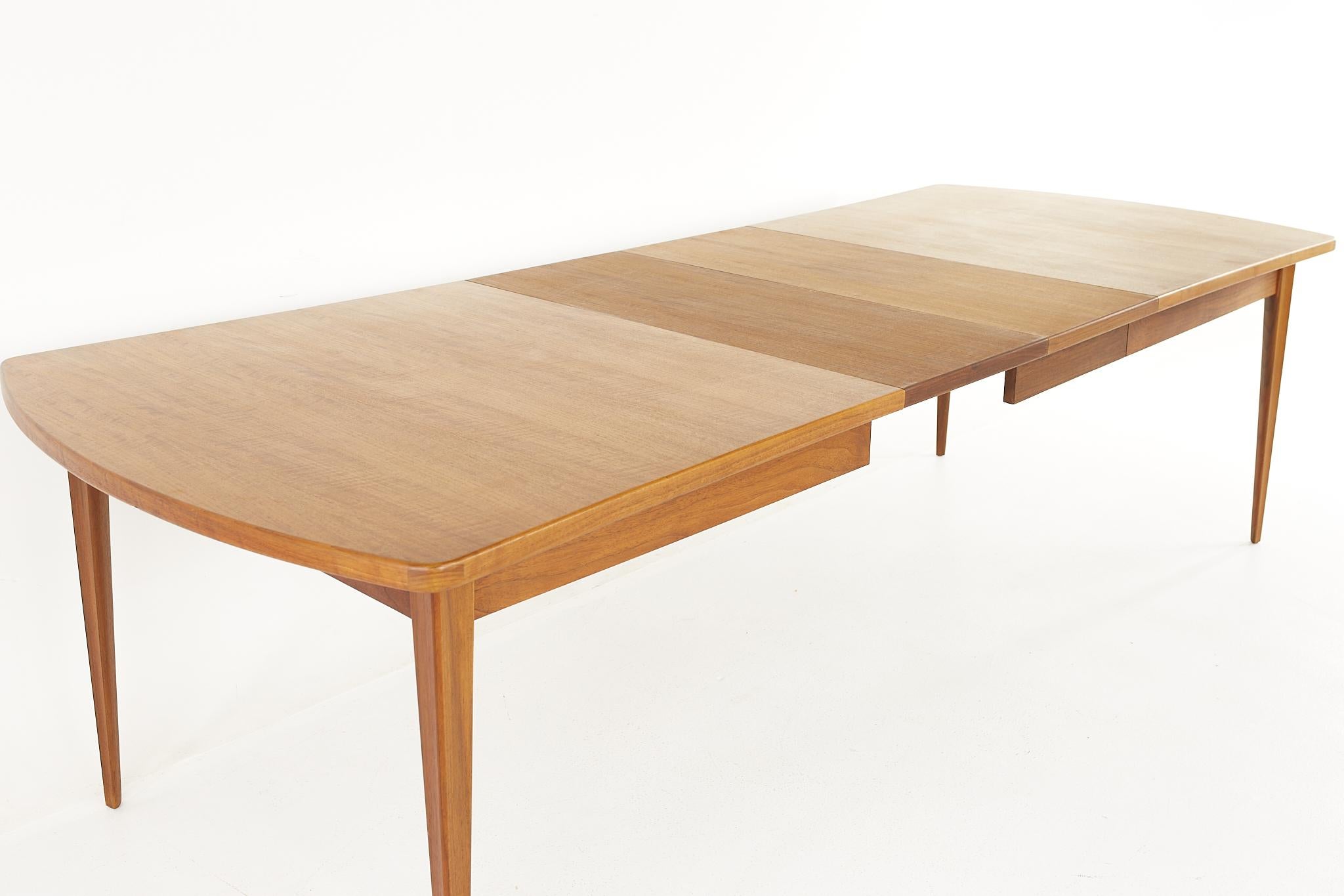 Bertha Schaefer for Singer and Sons Mid Century Walnut Expanding Dining Table 8