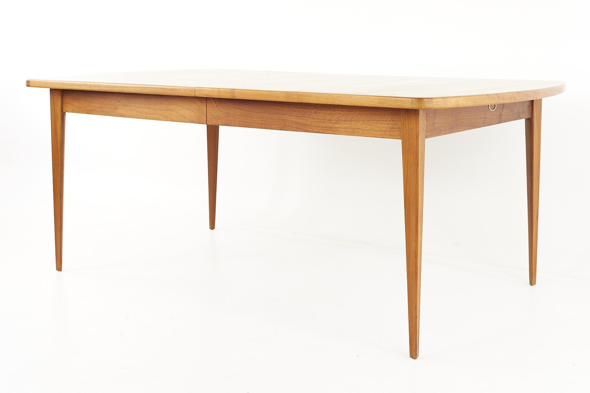 Mid-Century Modern Bertha Schaefer for Singer and Sons Mid Century Walnut Expanding Dining Table