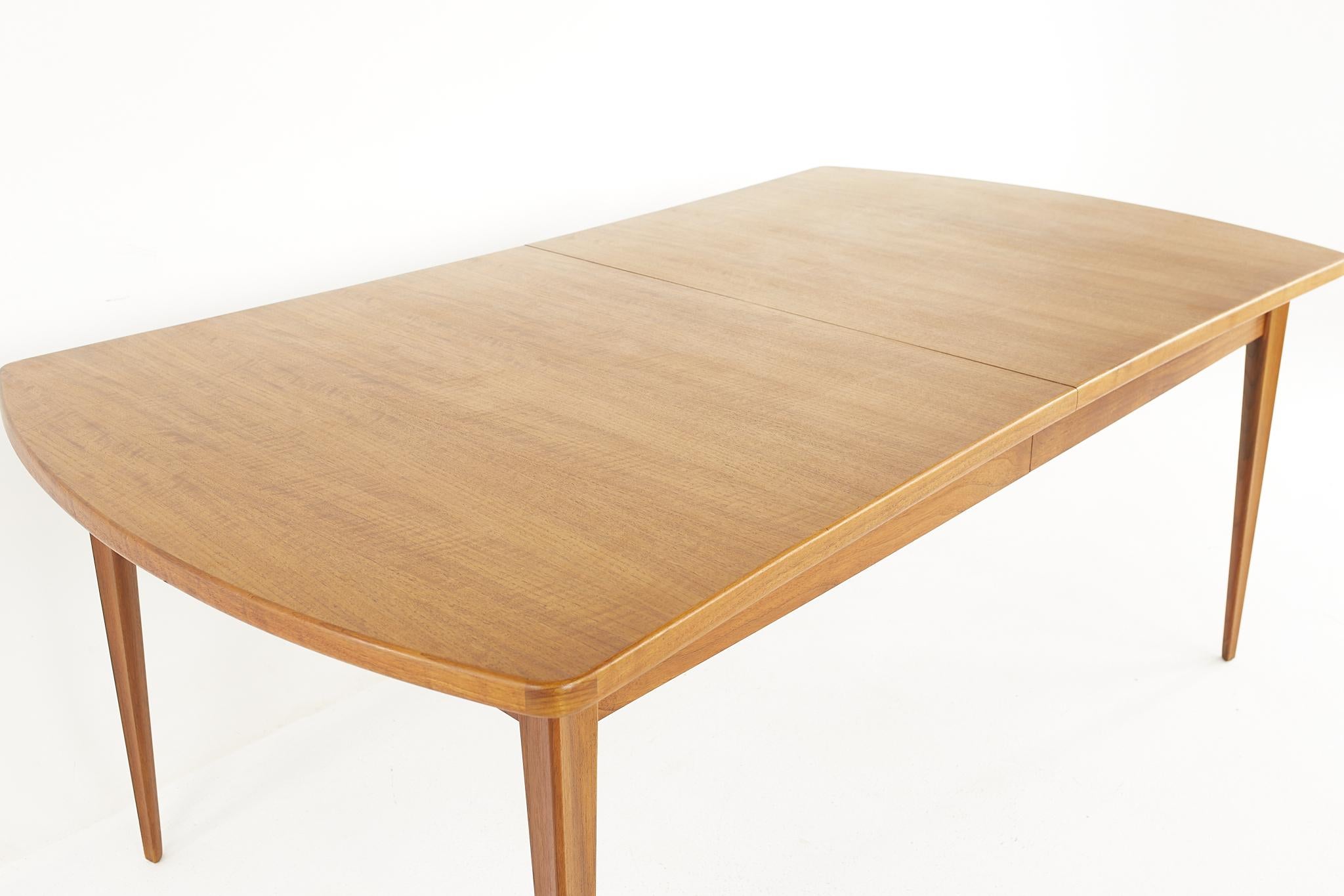 American Bertha Schaefer for Singer and Sons Mid Century Walnut Expanding Dining Table