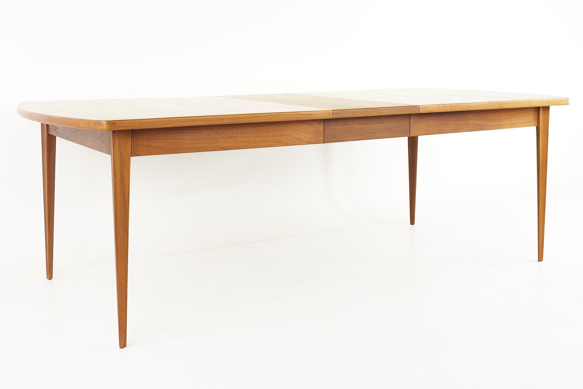 Late 20th Century Bertha Schaefer for Singer and Sons Mid Century Walnut Expanding Dining Table