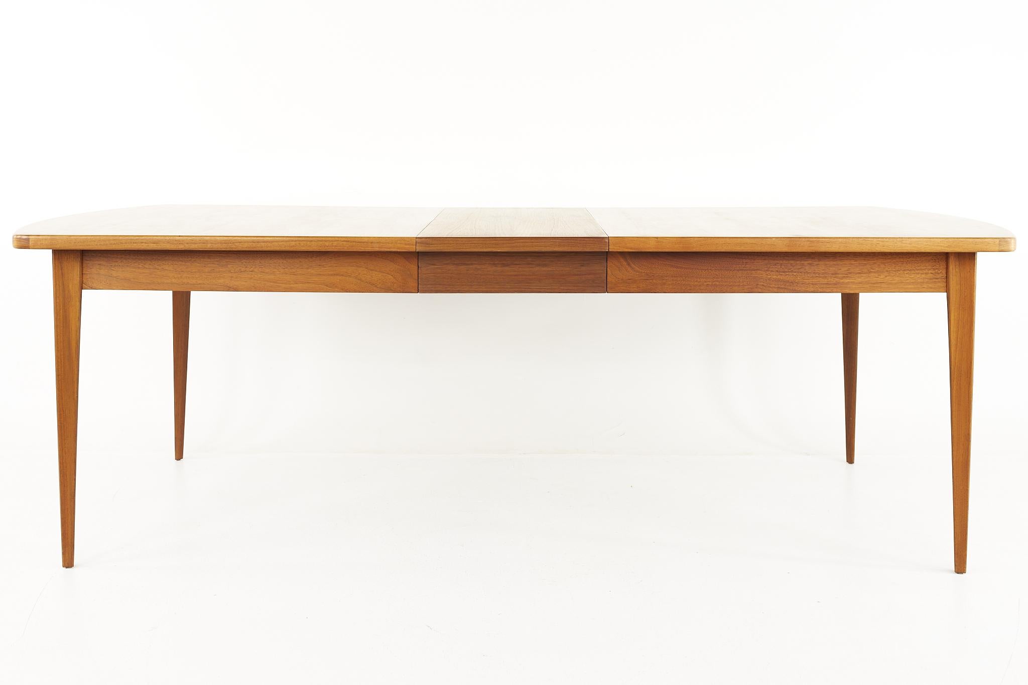 Bertha Schaefer for Singer and Sons Mid Century Walnut Expanding Dining Table 1