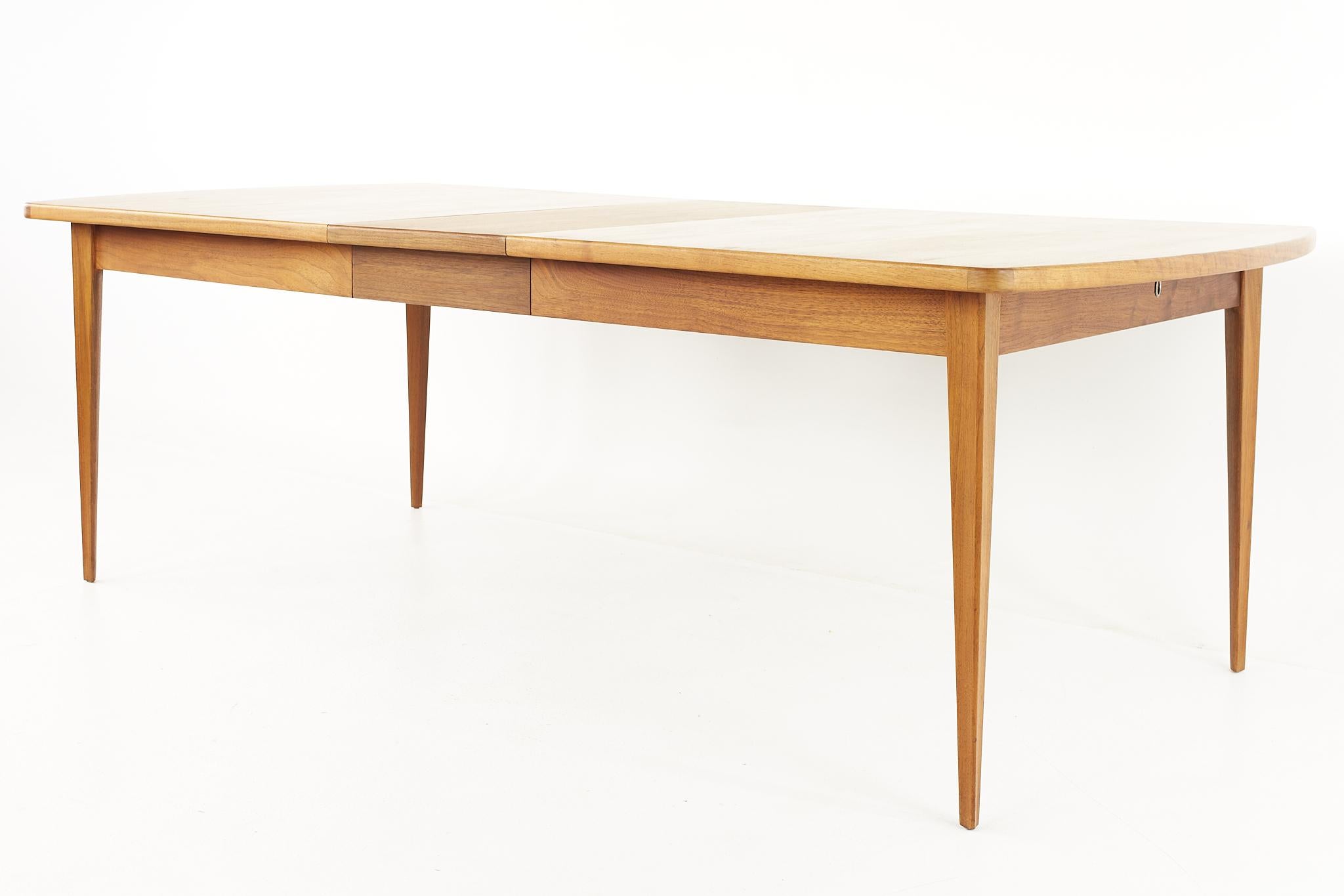 Bertha Schaefer for Singer and Sons Mid Century Walnut Expanding Dining Table 2