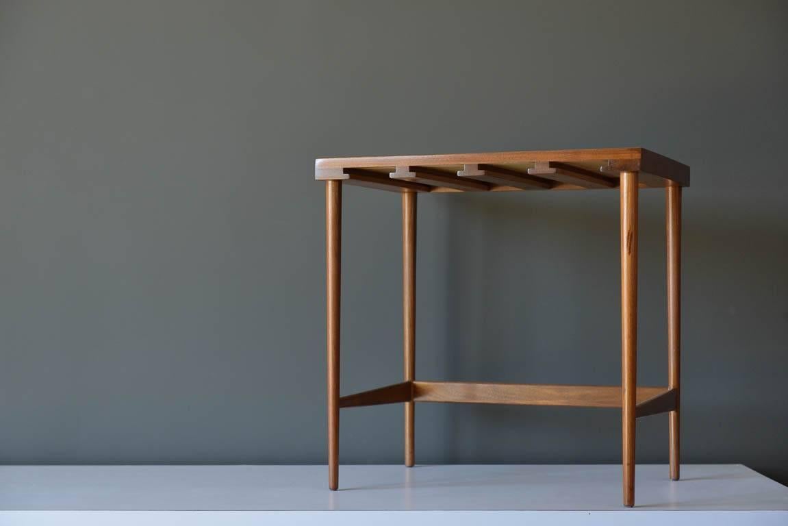 Mid-Century Modern Bertha Schaefer for Singer and Sons Walnut Nesting Tables, circa 1955