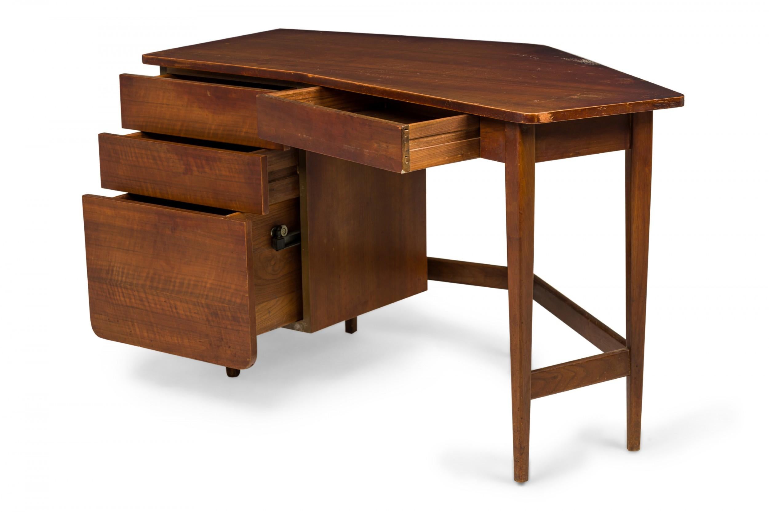 Mid-Century Modern Bertha Schaefer for Singer & Sons American Mid-Century Angle Top Writing Desk For Sale