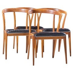 Chaises de salle à manger en noyer italien « Bertha Schaefer » pour Singer & Sons - Lot de 4