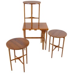Bertha Schaefer for Singer 
Sons Walnut Nesting Table Set