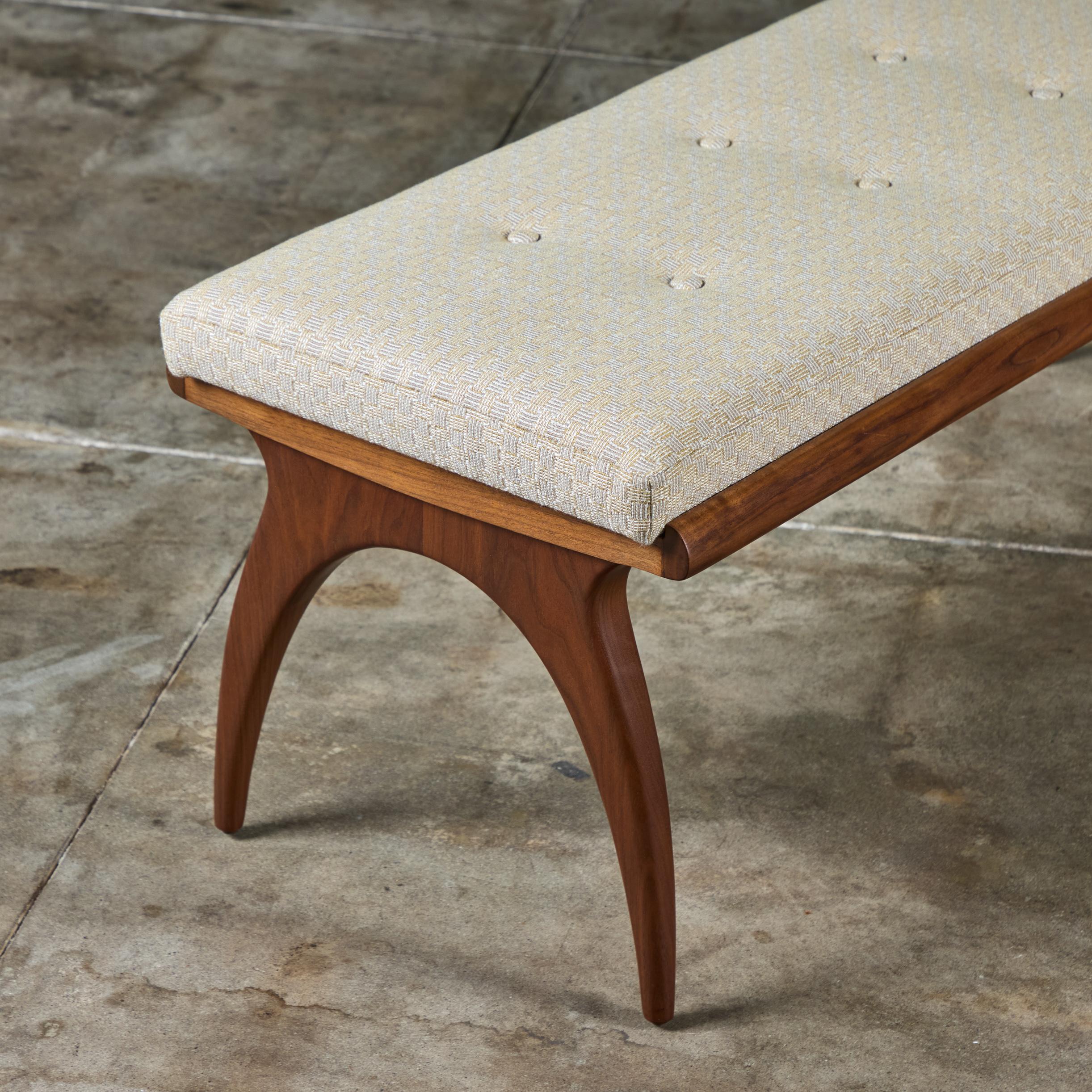 Mid-Century Modern Banc long Bertha Schaefer pour Singer and Sons en vente