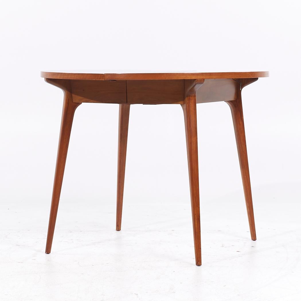 Mid-Century Modern Bertha Schaefer Mid Century Table with 4 Leaves For Sale