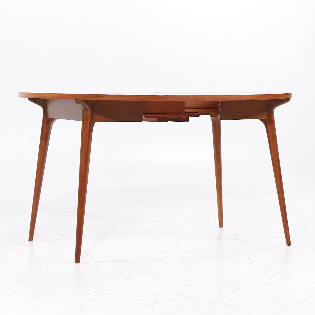 Wood Bertha Schaefer Mid Century Table with 4 Leaves For Sale