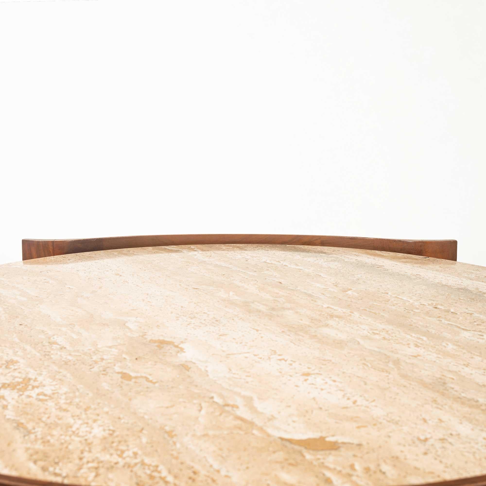 Other Bertha Schaefer Travertine Round Coffee Table