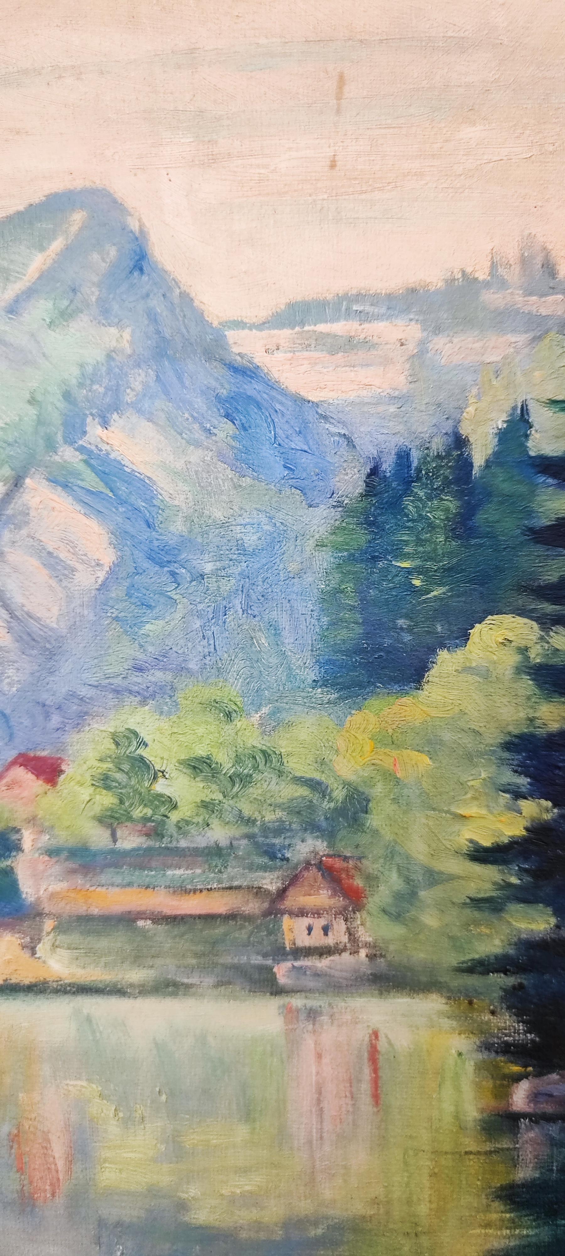 Work on canvas
Brown wooden frame
59 x 86 x 5 cm