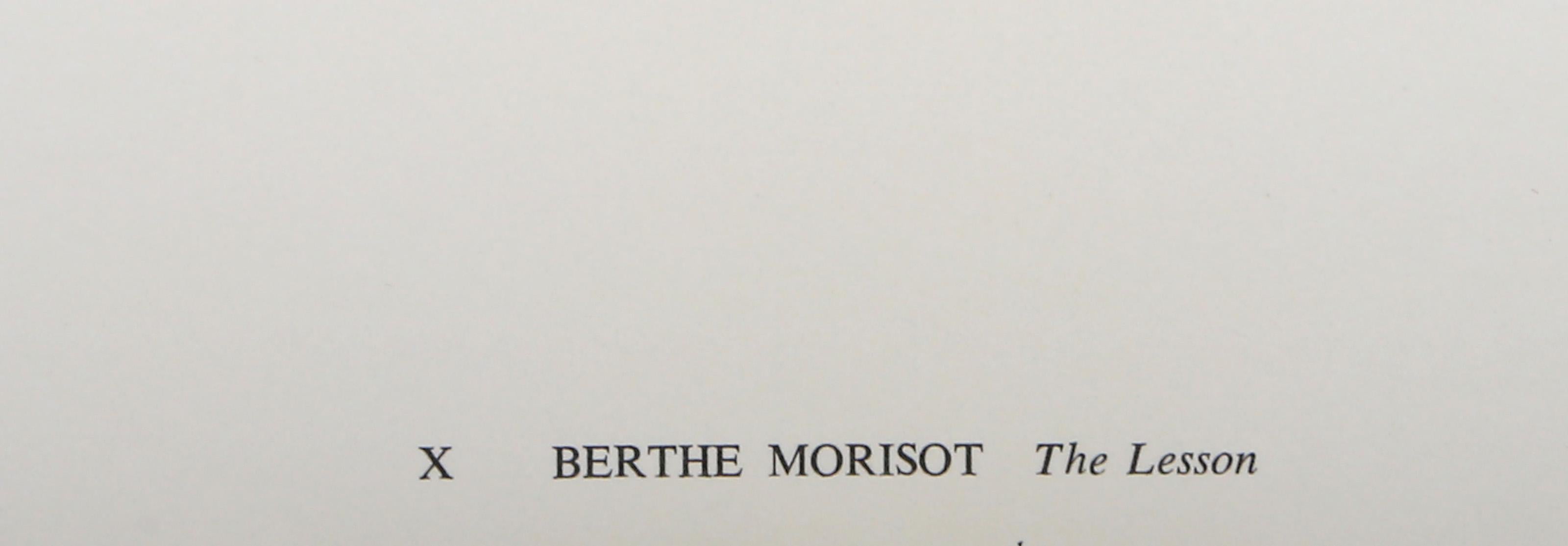 Die Lektion, Impressionistische Lichtdrucktechnik nach Berthe Morisot im Angebot 2