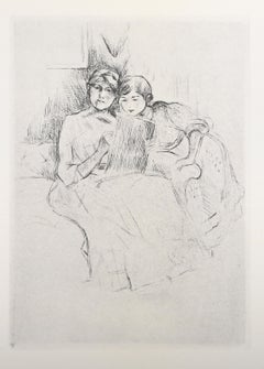 Die Lektion, Impressionistische Lichtdrucktechnik nach Berthe Morisot