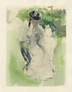 Berthe Morisot – „Madame Pontillon et sa fille Blanche“-Pochoir