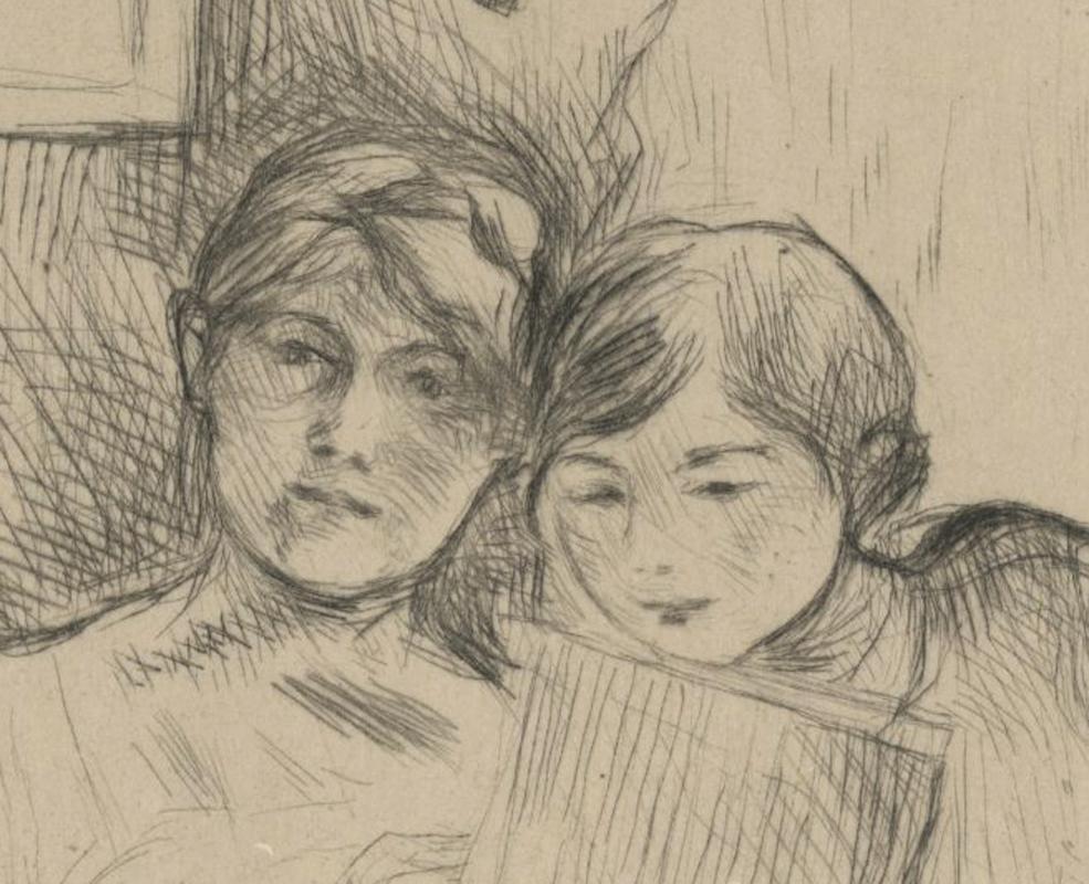 Berthe Morisot dessinant, avec sa fille 1