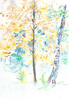 Morisot, Arbres roux, Berthe Morisot, Aquarelles seize (après)