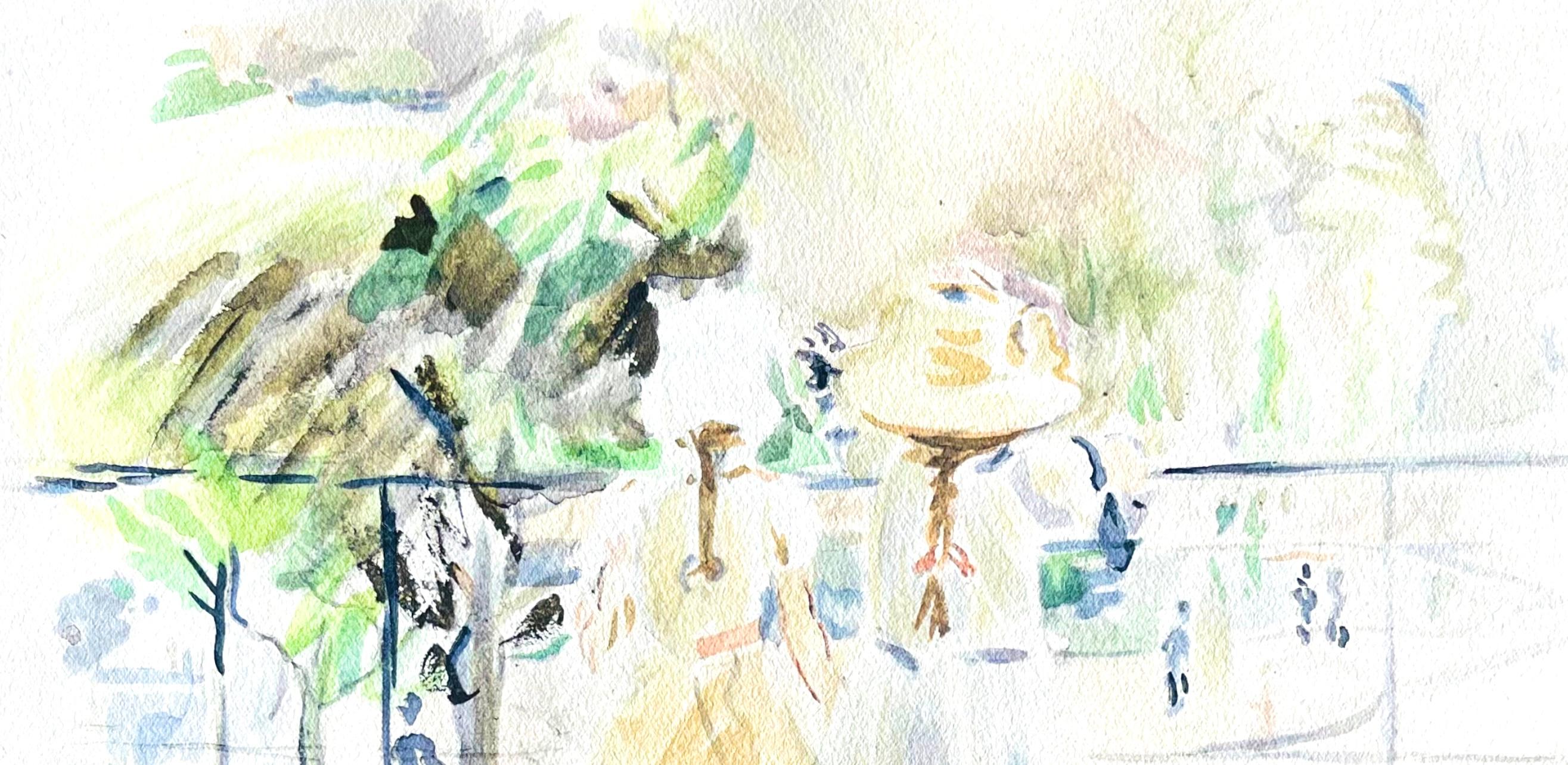 Morisot, Au Jardin des Tuileries, Berthe Morisot Seize Aquarelles (after) For Sale 1