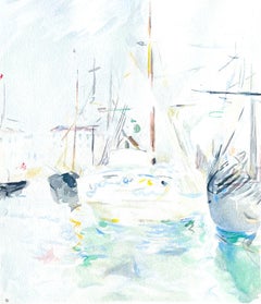 Morisot, Bateau blanc dans le port de Nice (après)
