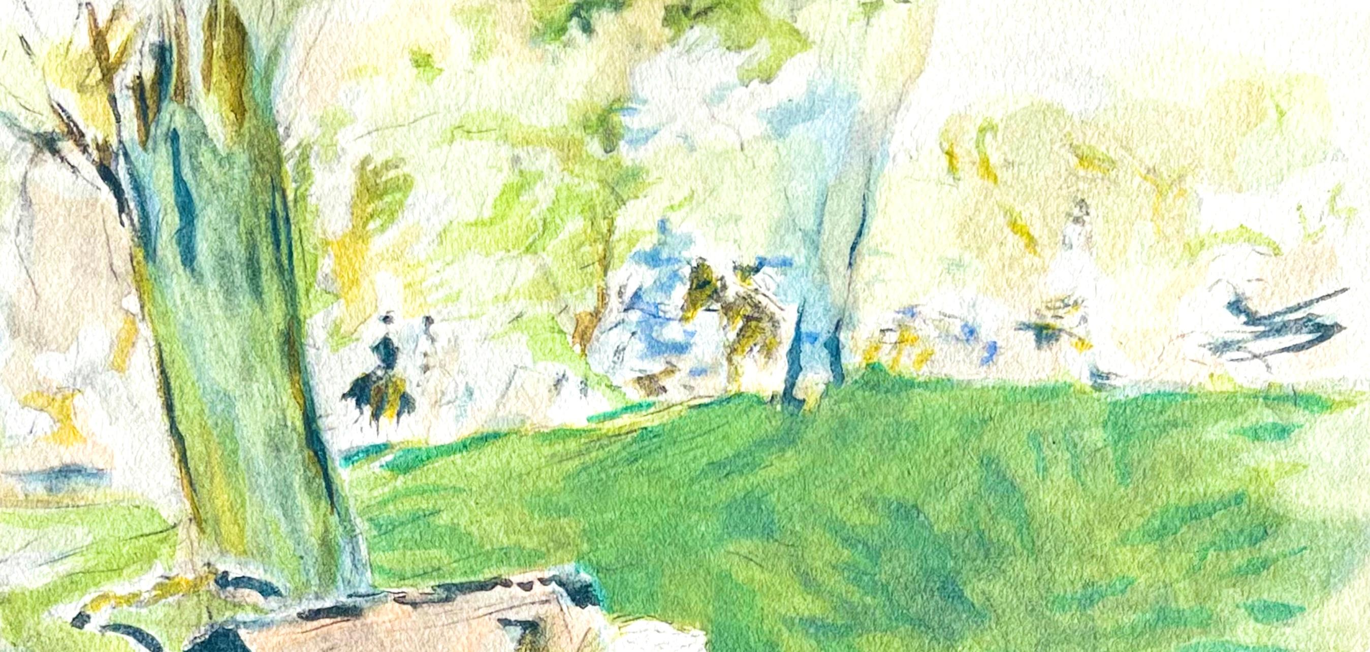 Morisot, Bibi dans sa voiture au bois, Berthe Morisot Seize Aquarelles (after) For Sale 2