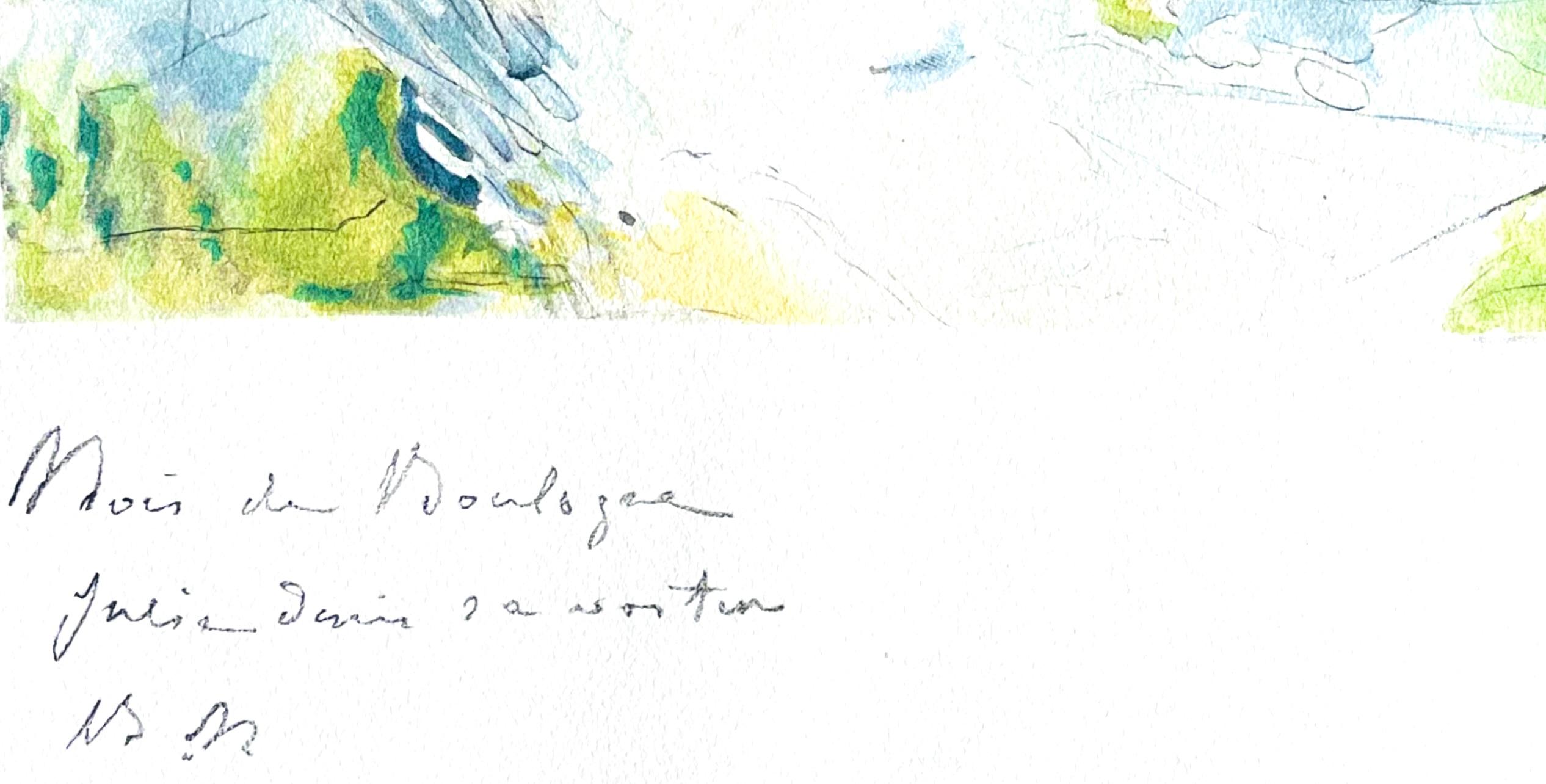 Morisot, Bibi dans sa voiture au bois, Berthe Morisot Seize Aquarelles (after) For Sale 3