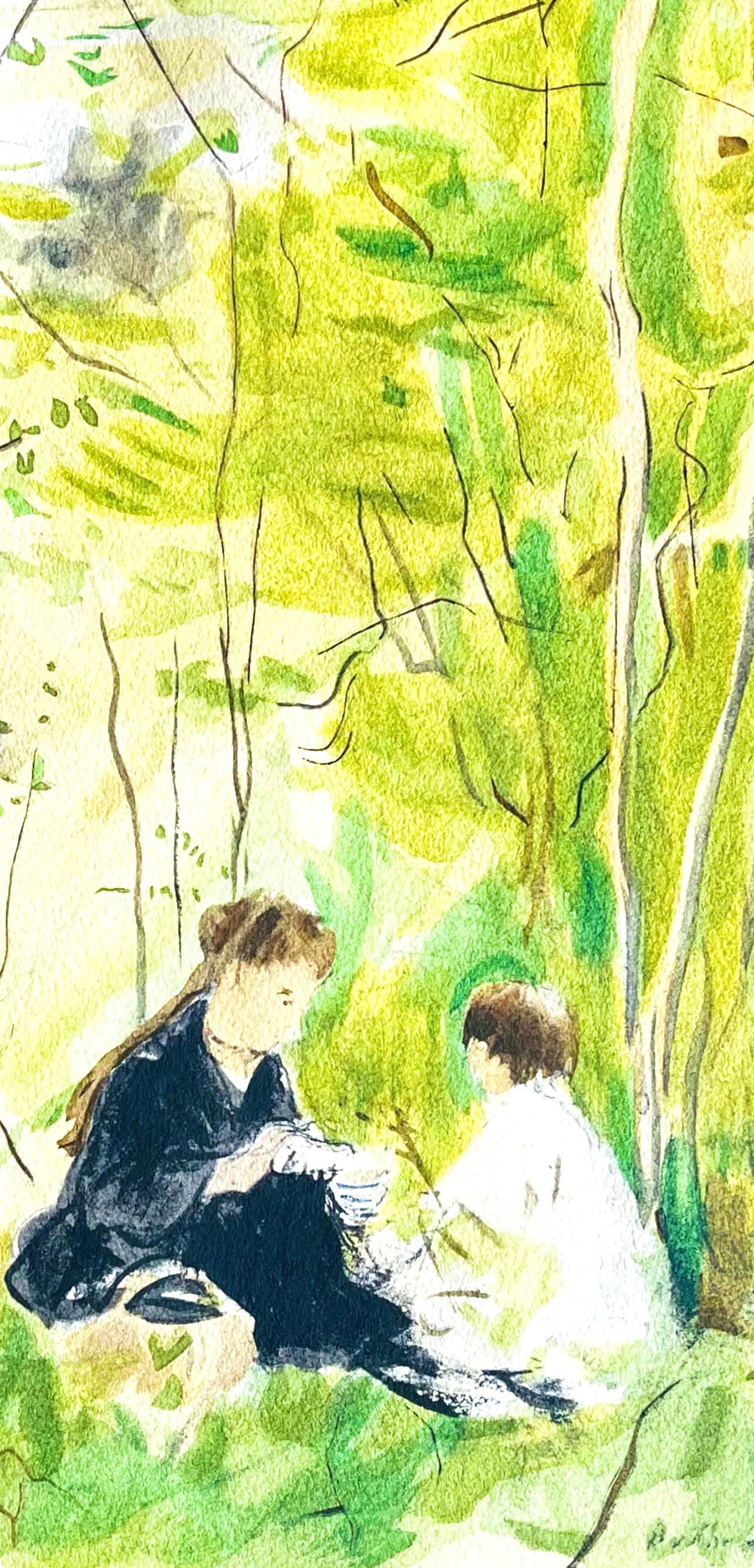 Morisot, Le Goûter, Berthe Morisot Seize Aquarelles (after) For Sale 1