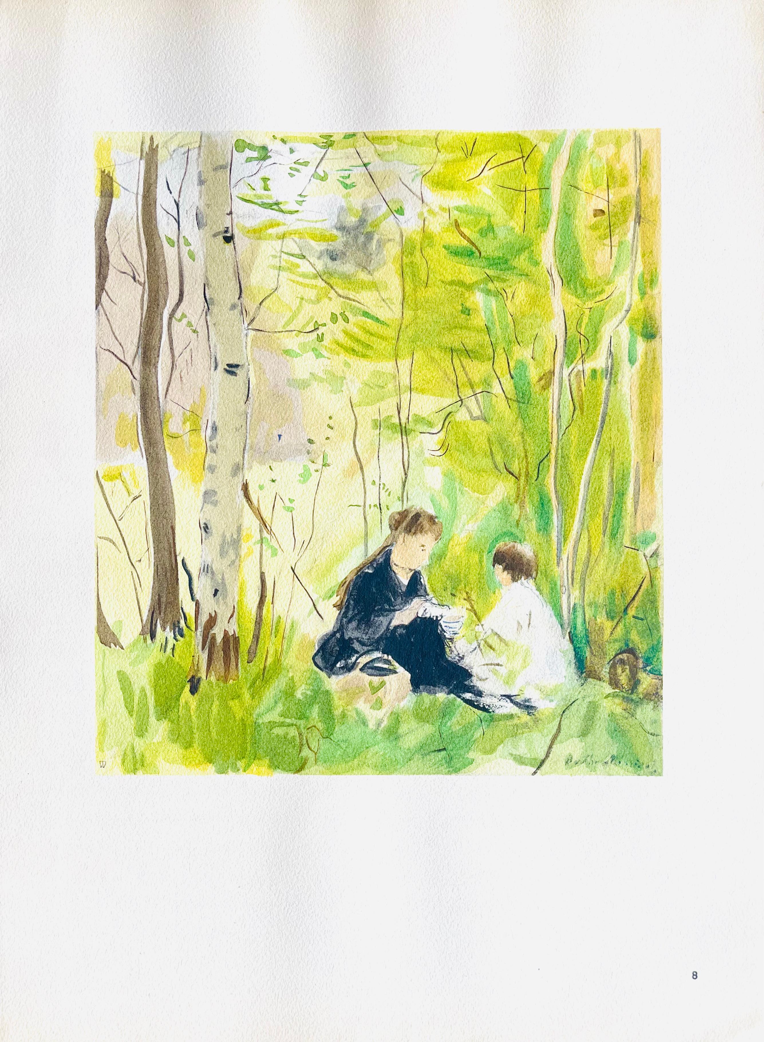 Morisot, Le Goûter, Berthe Morisot Seize Aquarelles (after) For Sale 4