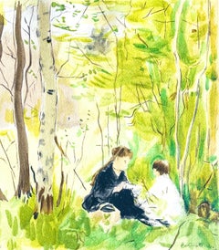 Morisot, Le Goûter, Berthe Morisot Seize Aquarelles (d'après)
