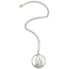 Berthold Loeffler Wiener Werkstatte Medallion with Torch Bearer, circa 1910