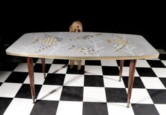 Deutscher Vish-Mosaik-Couchtisch von Berthold Mller aus der Mitte des Jahrhunderts, 1950