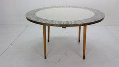 Berthold Muller Large Round Mosaic Coffee Table, Germany, 1960s